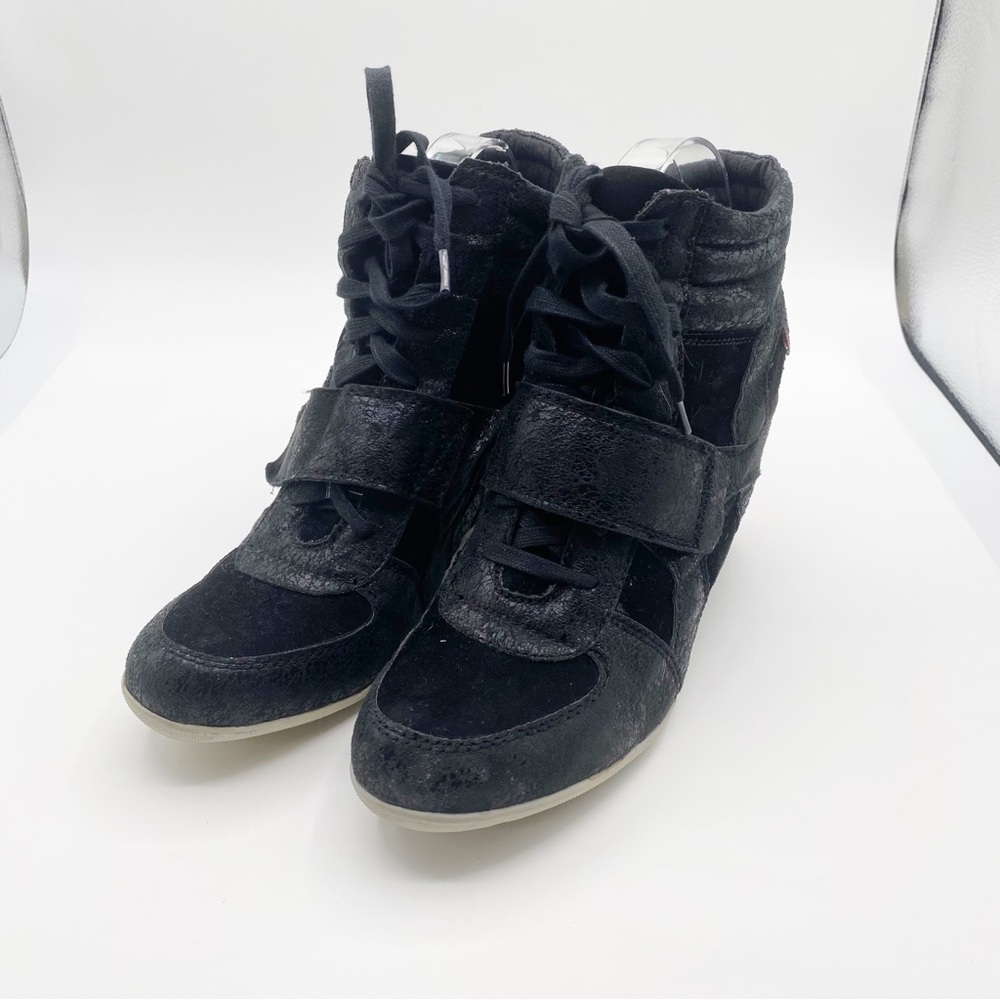 Big Buddha Wedge Strappy Shoes Black Bootie Like Size 10M - Picture 2 of 12